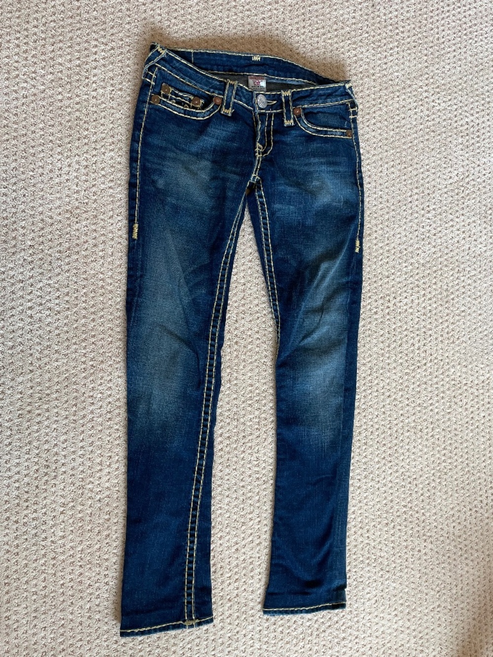 Vintage True Religion Julie Big T Super Skinny Jeans size 27 USA - Y2K Style - Picture 9 of 9
